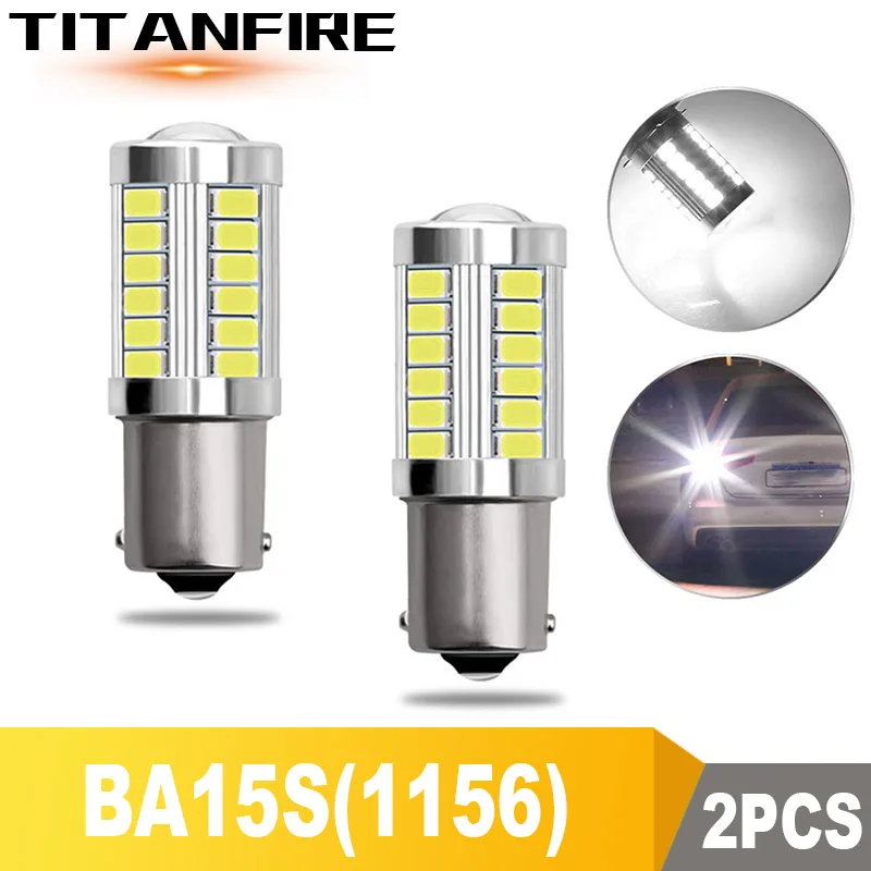 

TF30 2pcs 1156 7506 BA15S P21W 5630 5730 LED Car Brake Lights Tail Bulb 12V Auto Reverse Lamp Daytime Running Signal Light