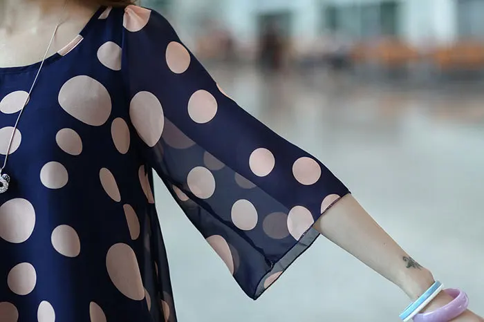 Женские шифоновые рубашки размера плюс модные топы с круглым вырезом и коротким