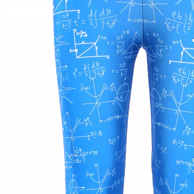 

Fashion Women Fitting Leggings Galaxy Painted Blue Color Geometry Style Pants High Elastic WomenTrousers Free Shipping