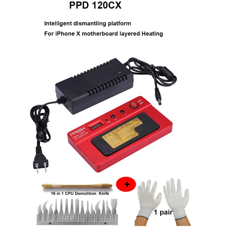 

For iPhone X Upper /Lower Logic Board CPU NAND IC Remove Desoldering Demolition Platform Pre-Heating Welding Rework Station