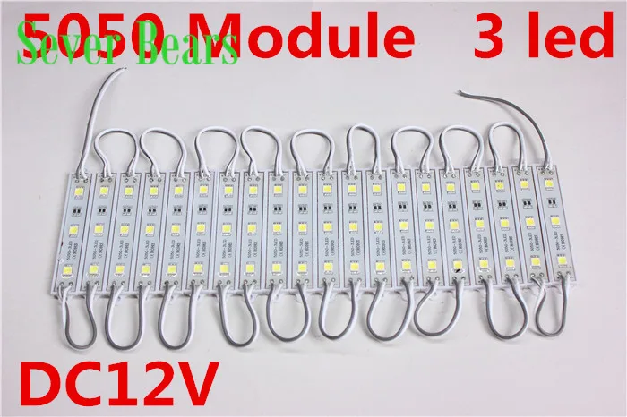 20 шт. 5050 SMD 3LED s светодиодный модуль белый/теплый белый/красный/зеленый/синий