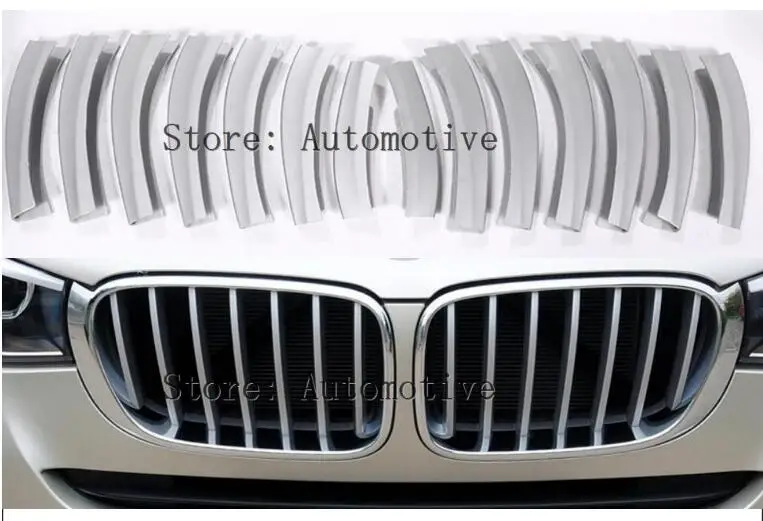 14pcs Front Grill Cover Trim ABS Chrome Sequins For BMW X3 f25 2011-2017 Car Accessories Newest