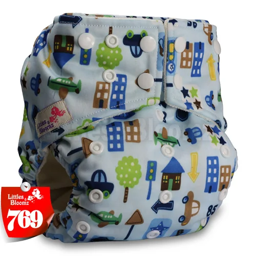 [Littles&Bloomz] Бамбуковые моющиеся тканевые подгузники, детские подгузники, карманные подгузники, тканевые Чехлы, многоразовые подгузники, один размер - Цвет: 769