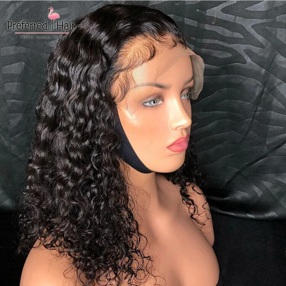 Предпочтительные кудрявые человеческие волосы парик с волосами младенца 150