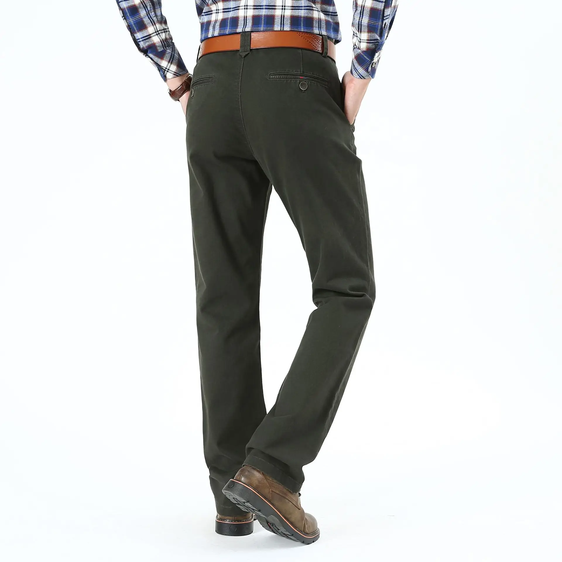 ICPANS мужские повседневные штаны хлопковые прямые Классический крой Pantalon Homme