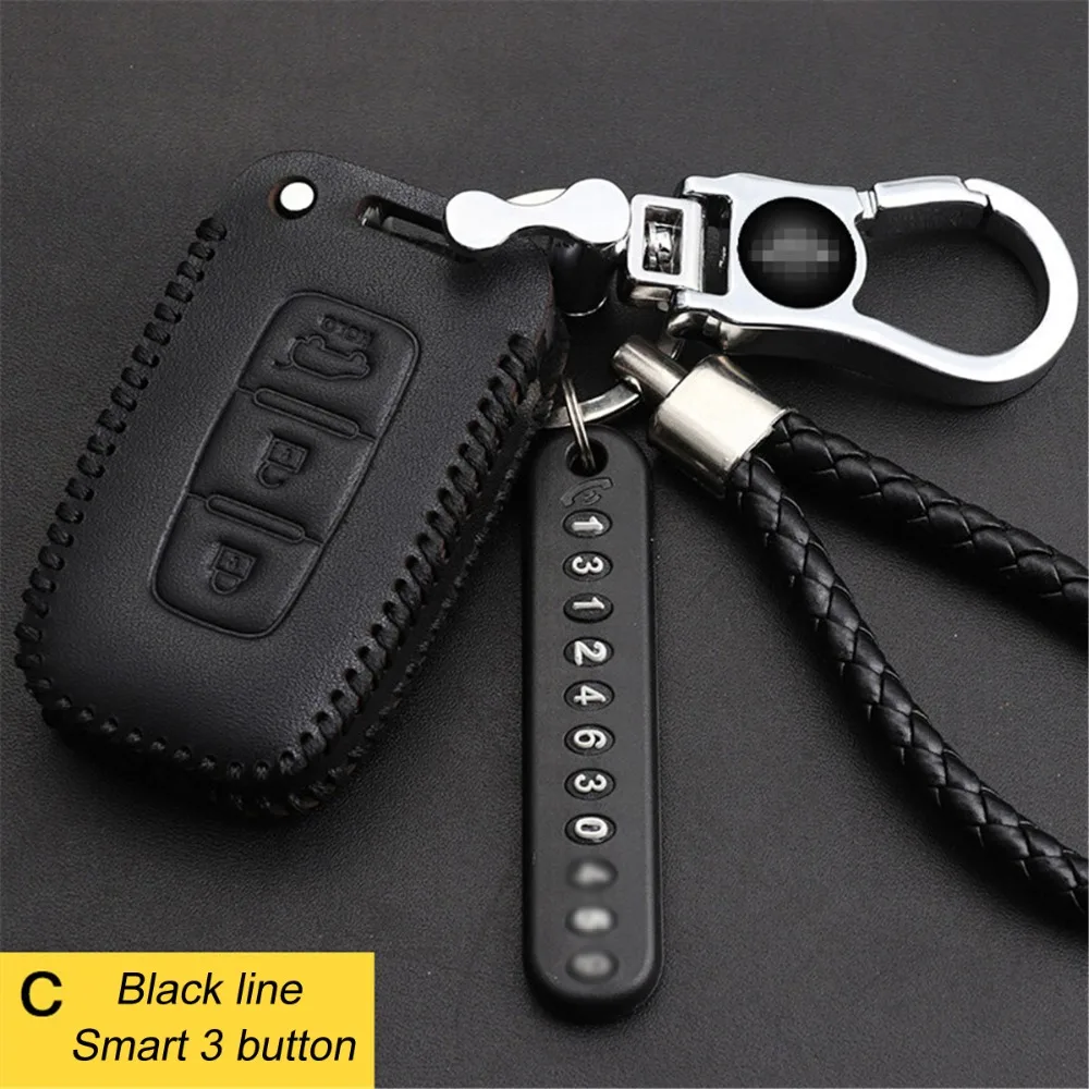 Кожаный чехол для автомобильного ключа KIA Rio 3 K2 K3 K4 K5 SportageR Sportage Sorento Soul Cerato Carens KX