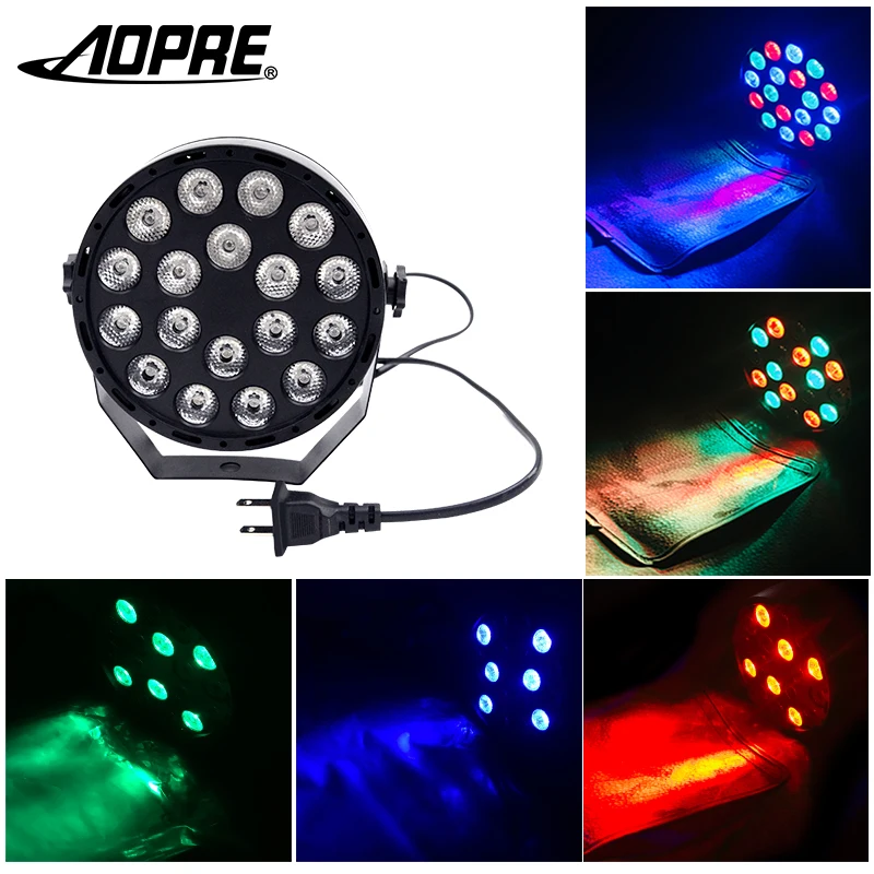 18 Вт светодиодный Par свет DMX 512 RGB цветной диско шар мини освещение для сцены Эффект