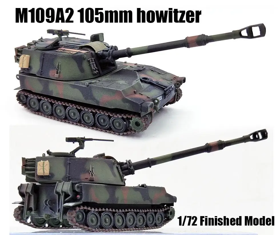 США M109 A2 155 мм самоходная гаубица 1: 72 Готовая модель бака| |