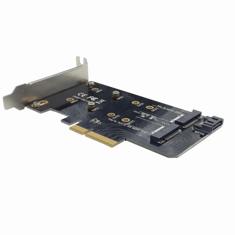 Двойной M.2 PCIe адаптер M2 SSD NVME M ключ SATA на основе B ключ к PCI-e 3,0x4 Контроллер конвертер карты Поддержка 2280 2260 2242 2230