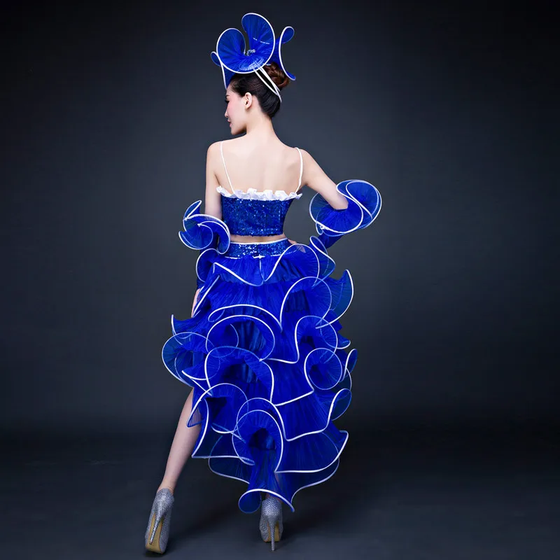 

New Design Modern Dance Clothing Jazz Dance Costumes Sequined Dresses Fashion Dancing Dress Stage Show Dresses