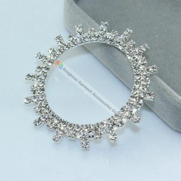 10 шт. 55 мм Sunburst чешское хрустальное кольцо металлическая пряжка Золотой