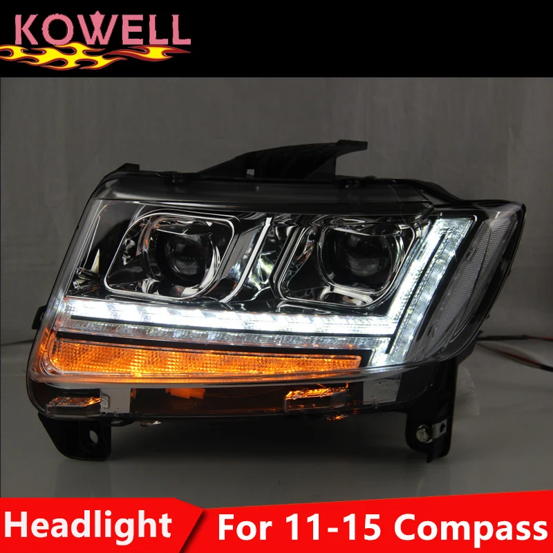 

KOWELL Car Styling for JEEP Compass 2011-2015 LED Headlight for jeep Grand Cherokee Head Lamp LED headLamp LED DRL Bi-Xenon HID