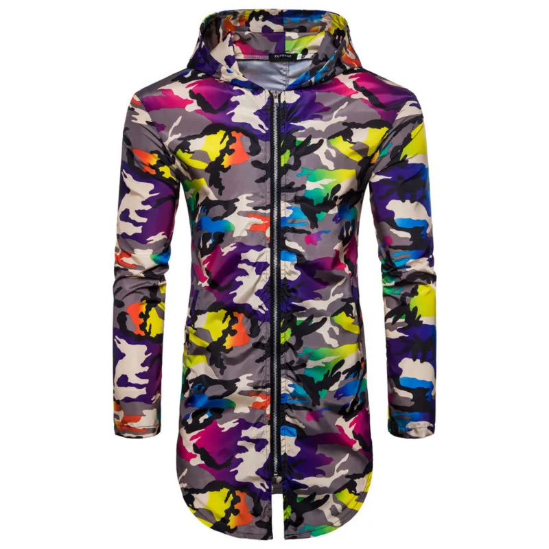 

New Mens Jackets And Coats AOP Camouflage Club Zip Full Hoody Hoodie Men Casual Jacket Brand Coat Fashion Man Men