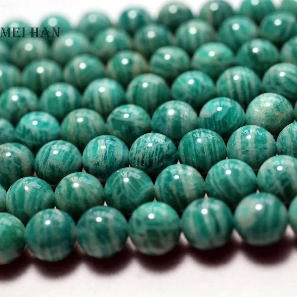 Meihan wholesale natural rare 9.5-10mm A grade Russian amazonite beads stones for jewelry design making | Украшения и аксессуары