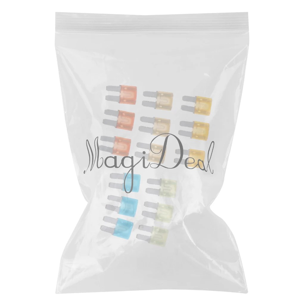 

5 Set of 15 Pieces UNiversal Car Audio Micro 2 Blade ATR Fuse 5A 7.5A 10A 15A 20A Kits fusible amorce Auto Replacement