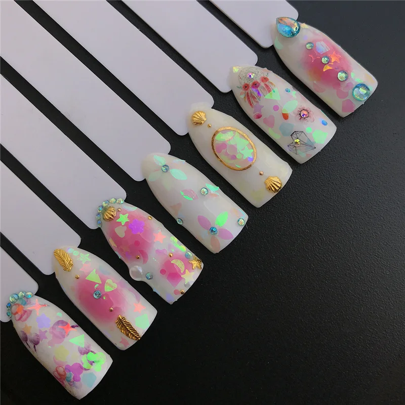 WUF AB хамелеоновые цветные блестки для ногтевого дизайна блестящие хлопья УФ гель