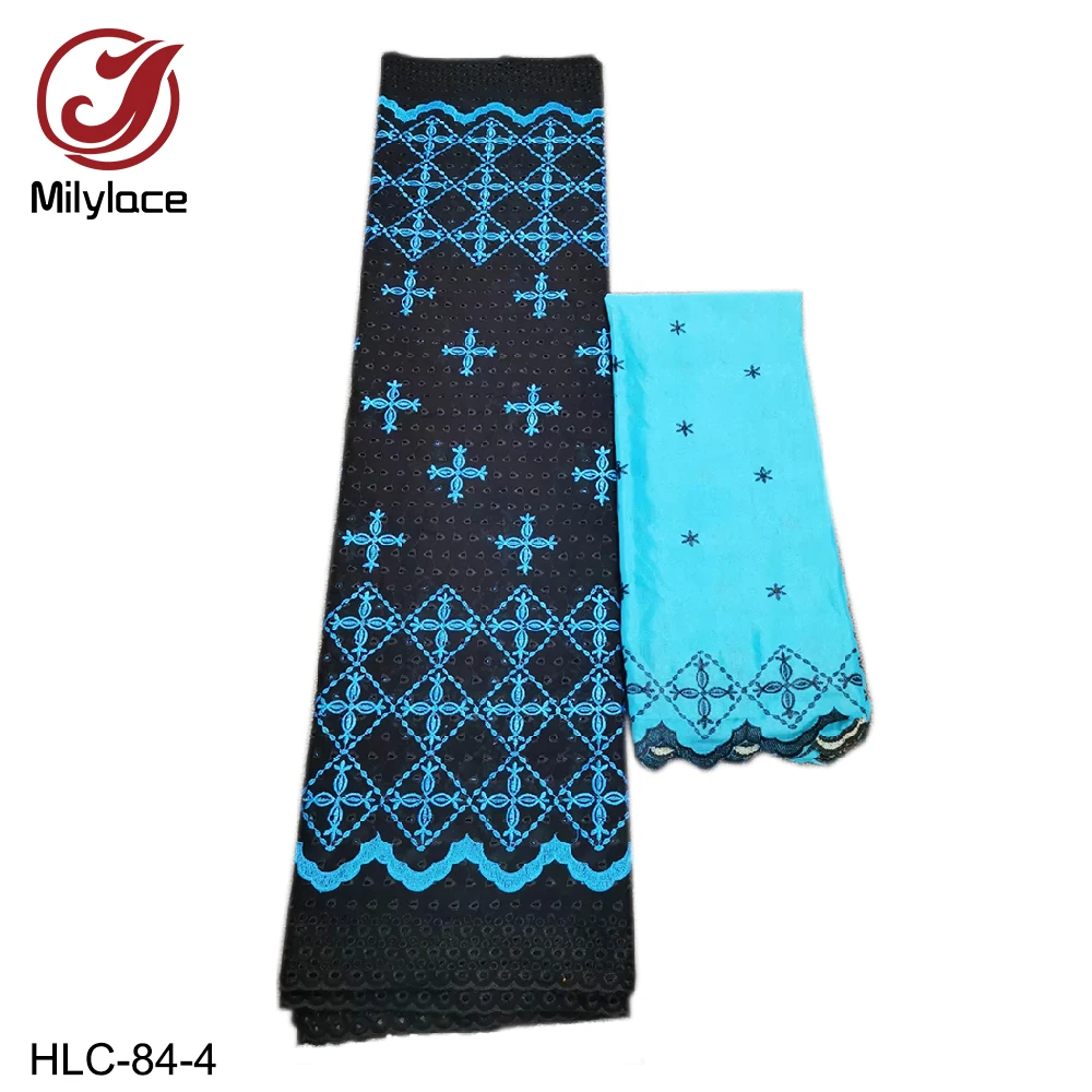 

Millylace hollow-out Swiss cotton lace fabric 7 yards embroidery voile lace fabric high quality for dresses head tie HLC-84