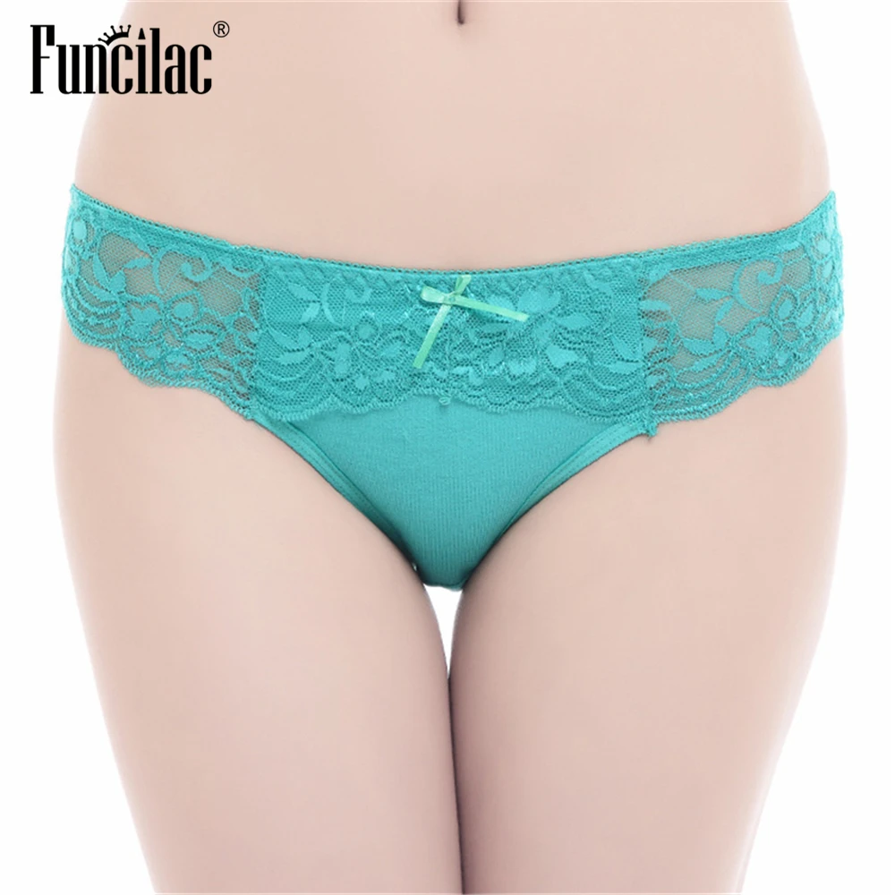 FUNCILAC женские хлопковые трусы сексуальные трусики для женщин кружевные