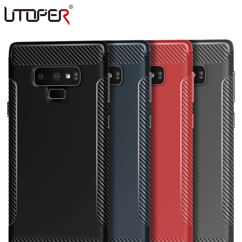 Для Samsung Galaxy A8 2018 Чехол из карбона, Защитная крышка Note 9 S8 S9 Plus A6 A7 A9 J4 J6 Prime Note8 Capa на.