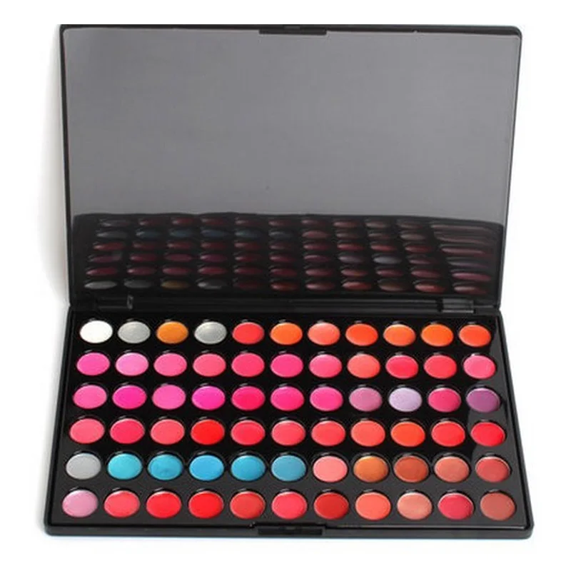 66 Color Make Up губные помады палитра блеска для губ 66 Цвета увлажняющий крем для красоты Shimmer Блеск для губ косметический набор maquiagem увлажняющий - Цвет: 66 Color