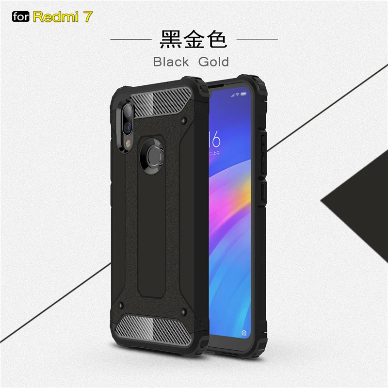 For Xiaomi Redmi 7 Case Silicone Rubber Armor Shell Protective Hard PC Phone Cover | Мобильные телефоны и аксессуары