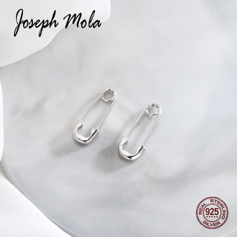 Joseph Mola 100% 925 пробы серебряные серьги Модные бумажные клипсы безопасная булавка