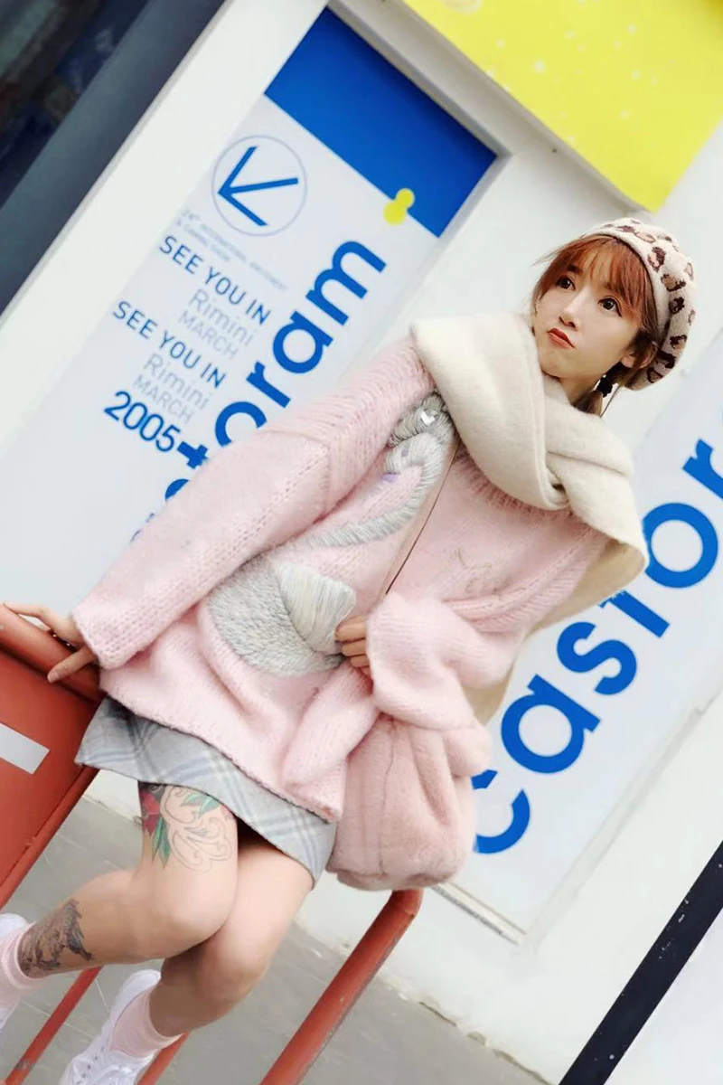 2020 Jumper Pullover Sweater Women Winter Thick Stick Needle Hook Flower Female Pattern Handmade Three-dimensional Sweet Girl | Женская