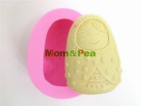 mompea 0007 free shipping clay doll shaped silicone soap mold cake decoration fondant cake 3d mold food grade silicone mould
