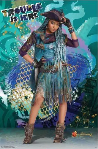 DESCENDANTS 2 UMA SILK плакат декоративной живописи 24x36inch|Рисование и каллиграфия| |
