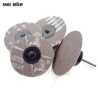 40 pieces 375mm tr quick change roloc sanding disc brown alumina x81 p60 p80 p120 p240 1 piece back up pad for power tool