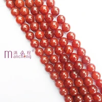 round shape 12mm natural red agate onyx carnelian beads stone accessories for diy women necklace bracelet making30 32 beads