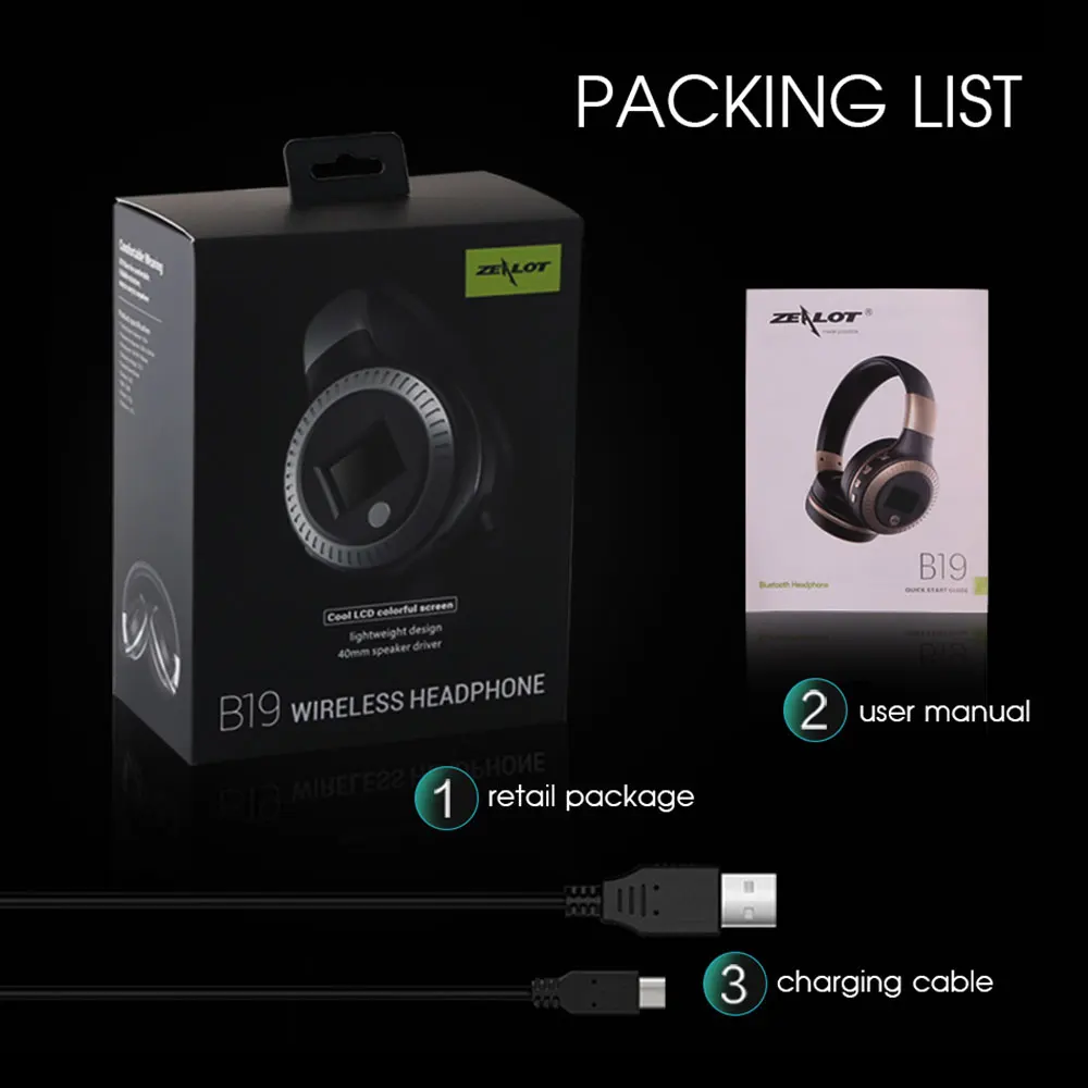 Wireless Headphones Stereo Bluetooth Headset Foldable Headphone blutooth Earphones With Mic FM TF For mobile phone Mp3 | Электроника