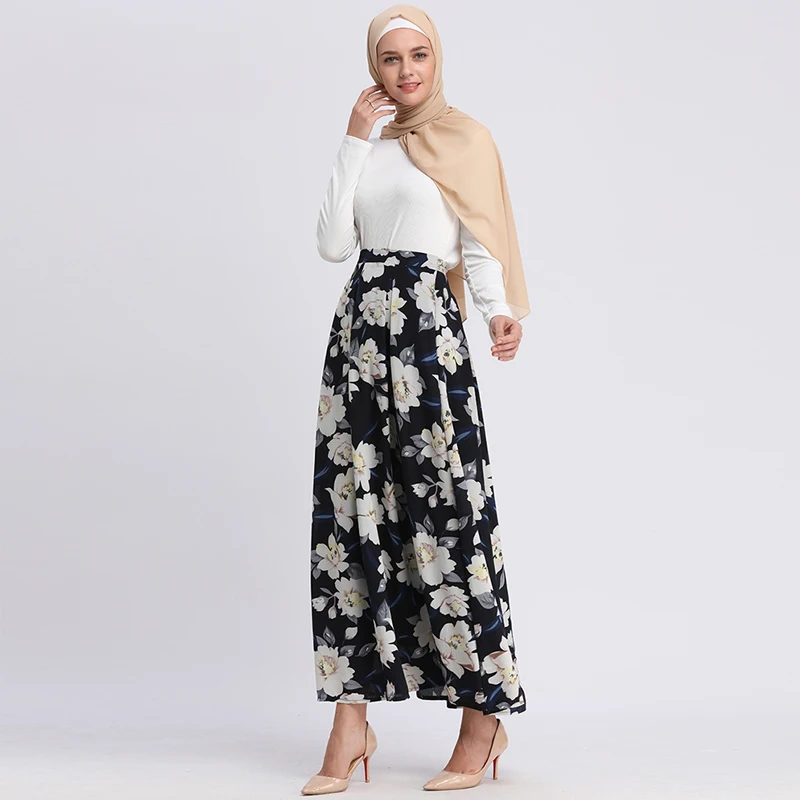 Faldas Mujer Moda 2019 High Waist Abaya Arabic Muslim Skirt Jupe Femme Long Islamic Skirts Womens Lange Rokken Islam Clothing |