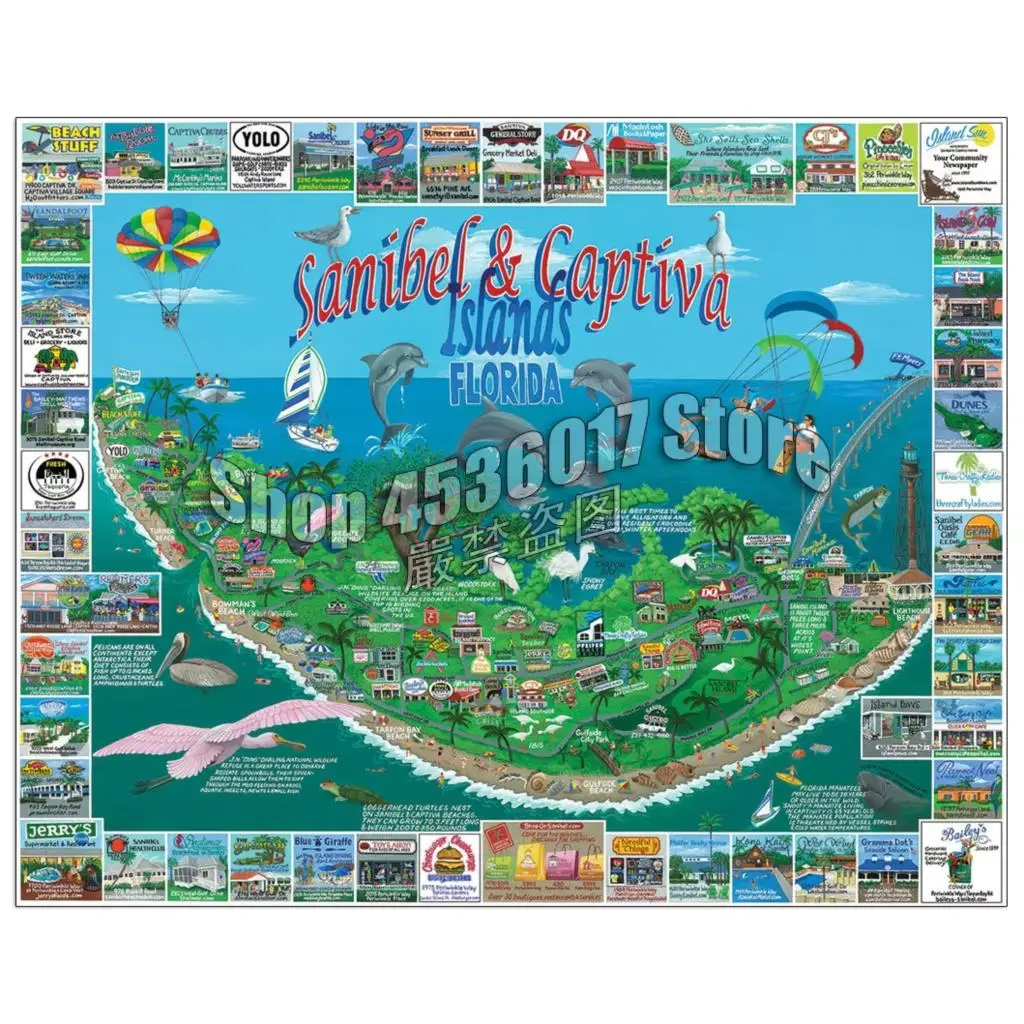 Sanibel & Captiva 5D Diy Полная алмазная живопись Набор для вышивки крестиком мозаичные
