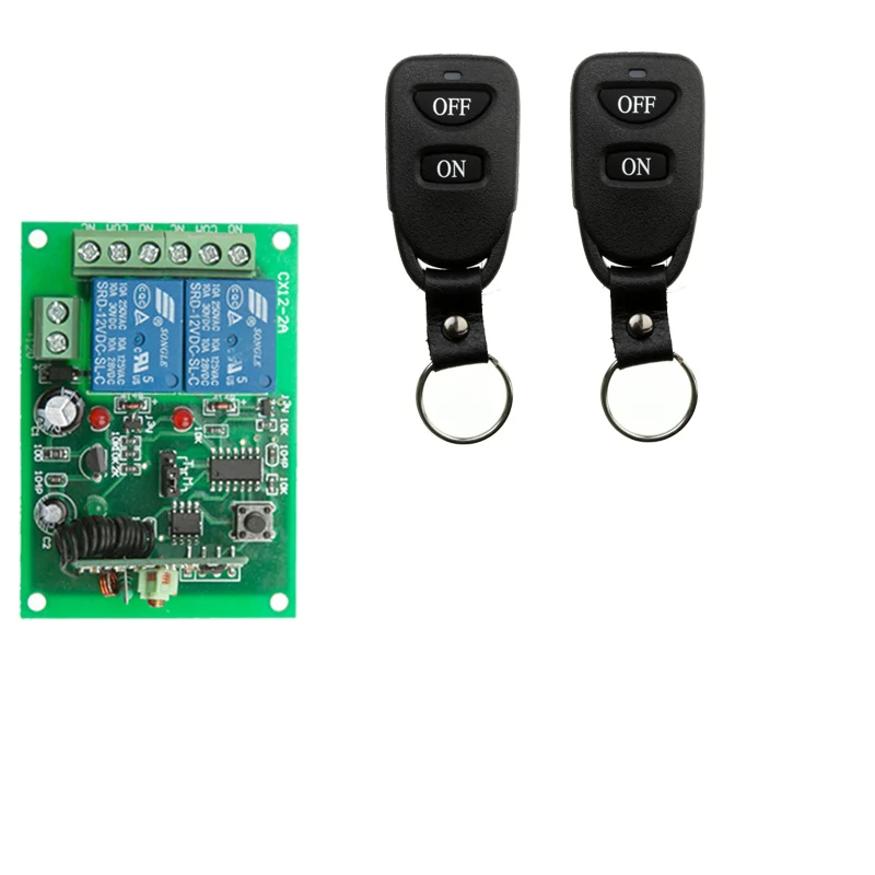 New DC12V 10A 2CH Remote Control Light Switch Relay Output Radio Receiver Module and Belt buckle Transmitter | Электроника