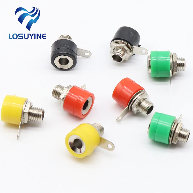

10pcs/lot 4mm banana binding post 4mm banana socket Free shipping 5color/lot