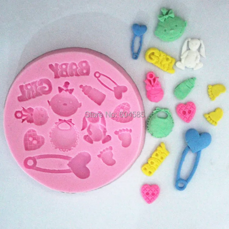 Mini Baby shower F0486 силиконовая форма для выпечки Форма сахара формы рукоделия сделай