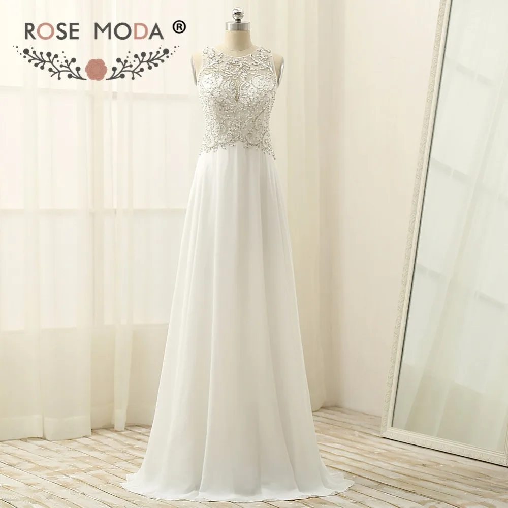 Женское шифоновое платье в стиле бохо с кристаллами|wedding dress real photo|real photoboho wedding |