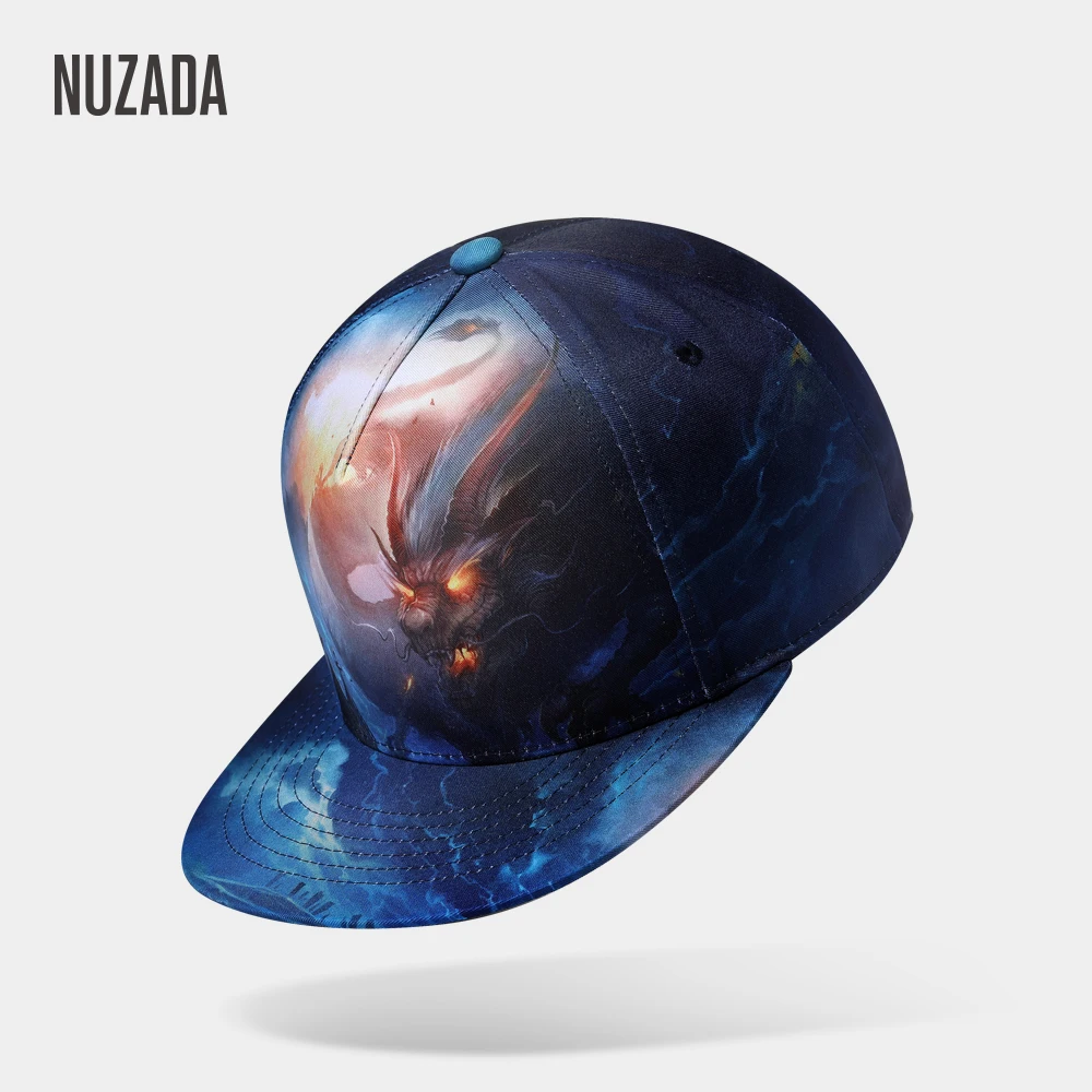 

Brand NUZADA 3D Printing Caps Men Women Couple Hip Hop Cap Spring Summer Autumn High Quality Cotton Material Punk