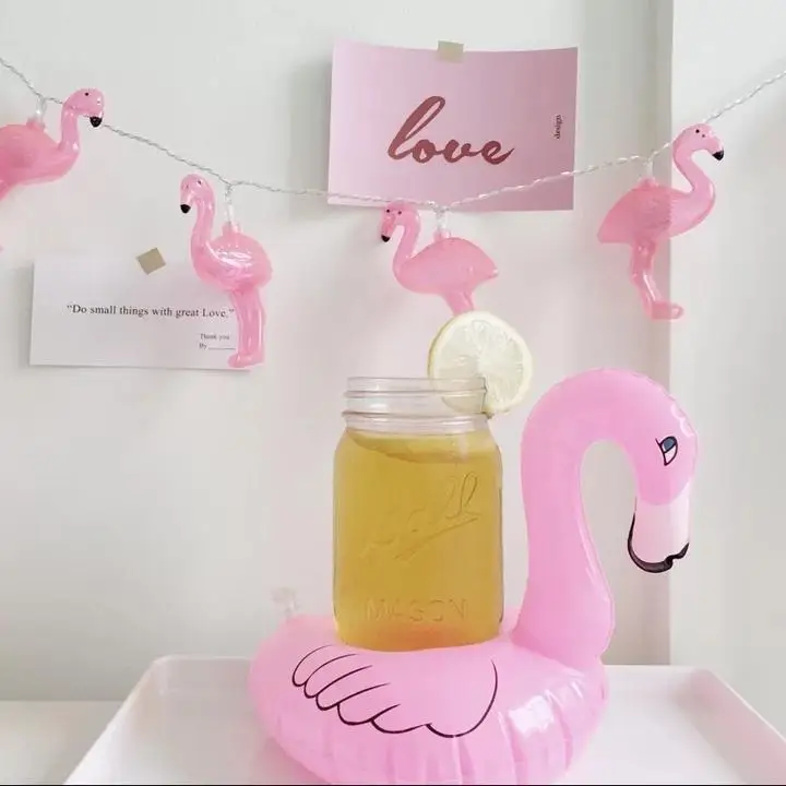 2 шт./пара надувные держатели для стаканов с напитком мини Фламинго Рождество