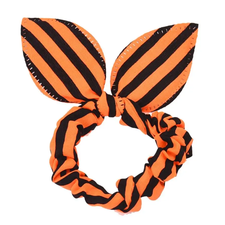 1PC Rabbit Ears Stripes Hair Ring Cute Girl Women Beauty Levert Dropship 3AP17 | Красота и здоровье