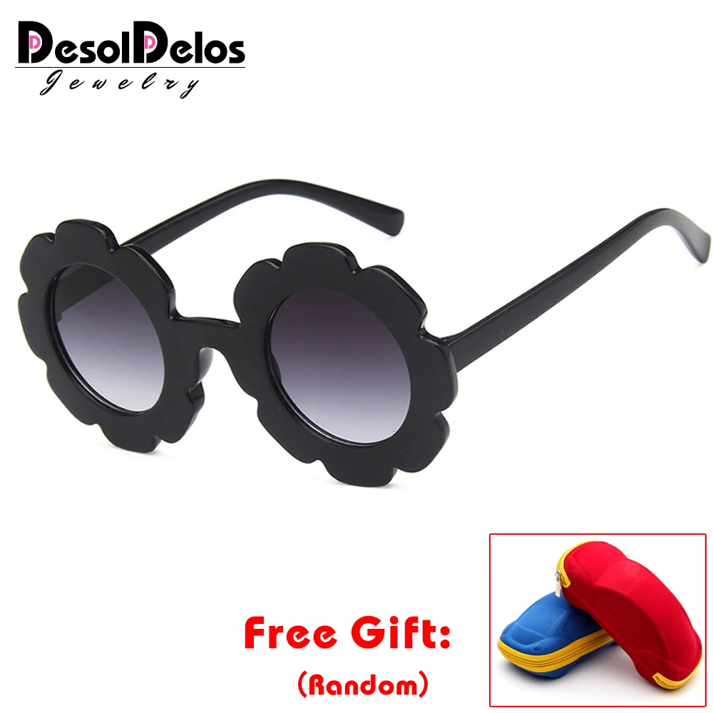 

2022 Sun Flower kids sunglasses Boys Girls Round UV400 glasses sunglasses children Lovely baby sun glasses gafas de sol mujer