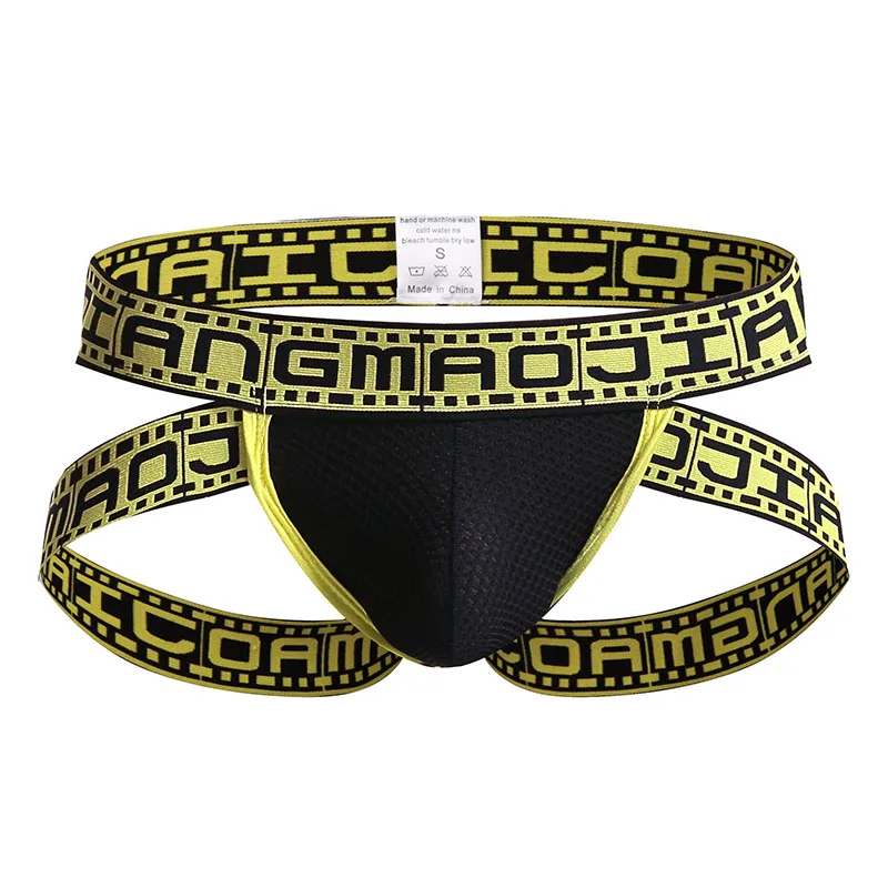 Jockstrap сексуальное нижнее белье мужские стринги Jock ремень Гей Трусы с открытой