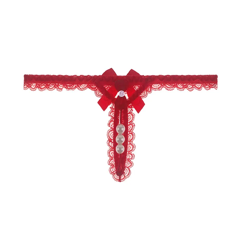 Red Кружевные сексуальные трусики, прозрачное Эротическое белье для женщин, сексуальные перламутровые танга, Culotte Femme, порно эротические трусики, стринги, сексуальное нижнее белье - Цвет: Red