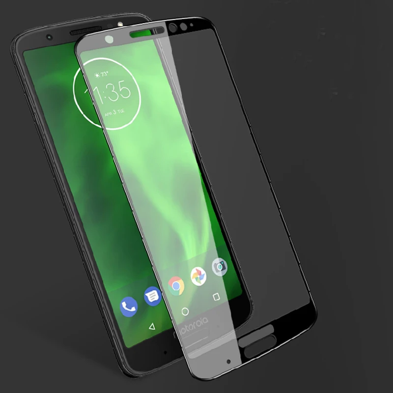 Изогнутое закаленное стекло BBSW 5D для Motorola Moto G6 Plus полностью клеящаяся Защитная