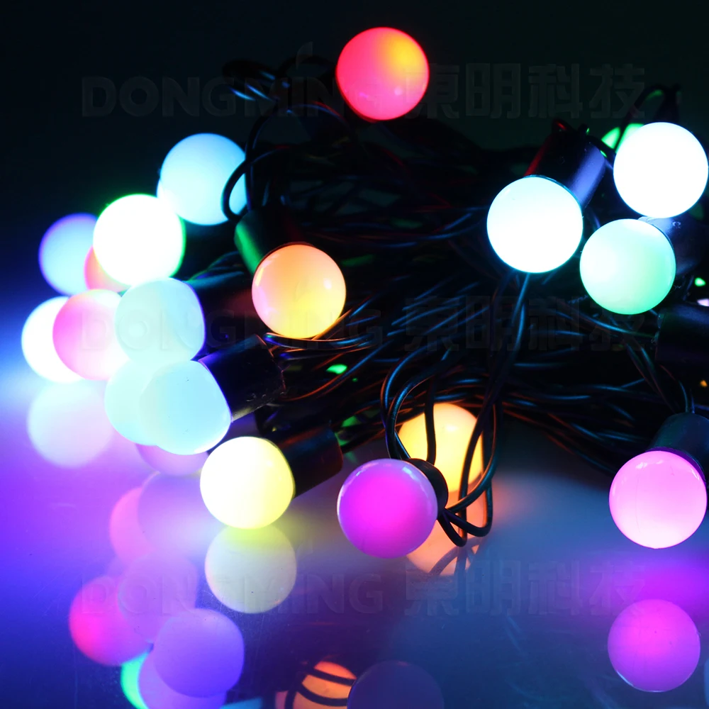Китайская фабрика, 6 м, 40 светодиодов, RGB, 8 Вт, разноцветная светодиодная гирлянда 220 В с шариками, Сказочная гирлянда, светильник для праздника вечерние/украшения