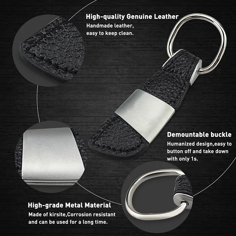 Car Key Chain Leather Keyring Keyfob for Audi A3 8P 8L 8V A4 B6 B8 B7 B5 B9 A6 C6 Q5 Q7 Q3 S3 S4 S5 S6 RS3 RS4 RS6 RS TT 90 100 |