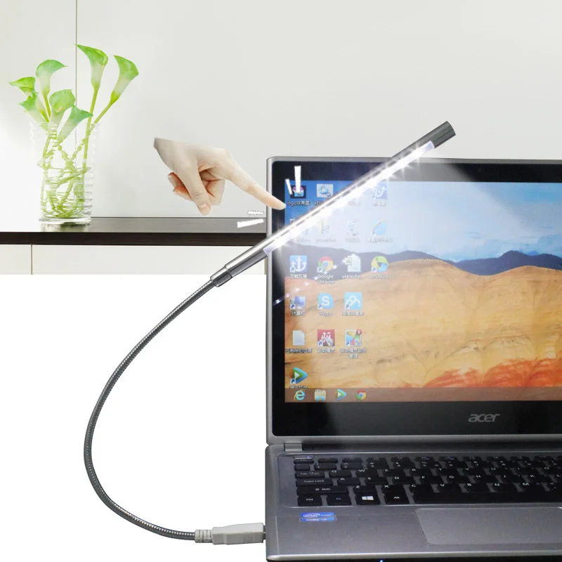 Светодиодная лампа для чтения с USB мобильный светильник ноутбука ПК клавиатуры