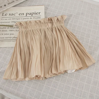 ruffle skirt short Юбка с оборками короткая складчатая юбка мини летняя с высокой талией юбки женские корейские черные Saias Faldas Mujer Moda Harajuku розовый - Цвет: ruffle skirt short