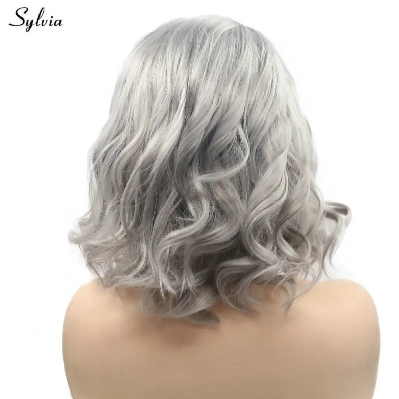 Sylvia парик короткие вьющиеся волосы женские боковые части синтетические